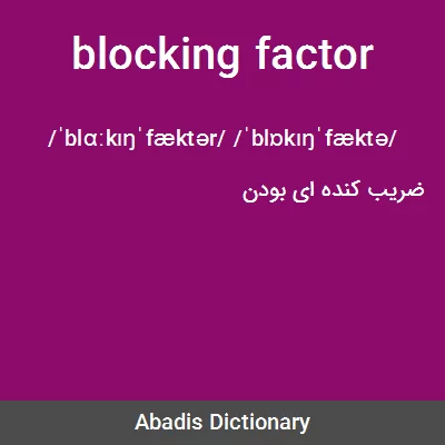 معنی blocking factor